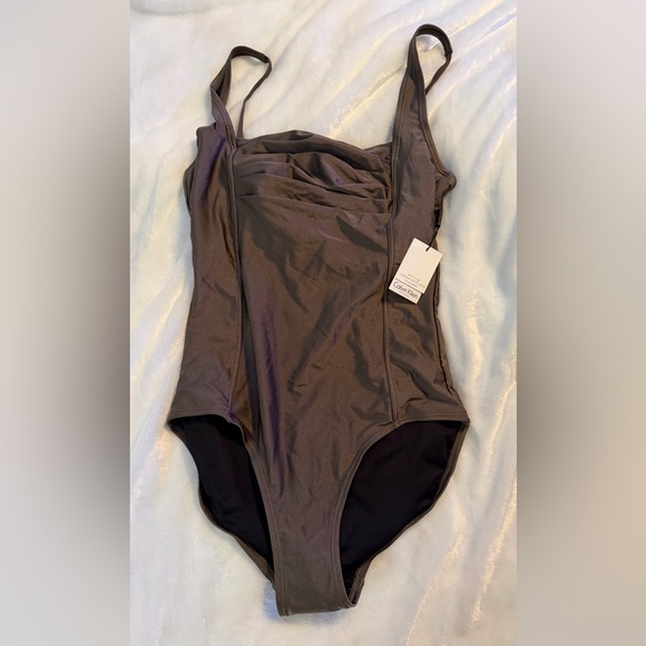 Calvin Klein Brown One-Piece Swimsuit - Picture 3 of 10
